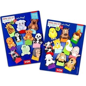 Tox Evcil Hayvanlar ve Vahşi Hayvanlar T771 T782 2 Set 20 Parça Parmak Kukla