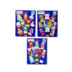 Tox Evcil Vahşi Hayvanlar ve Aile Bireyleri T772 T782 T752 3 Set 30 Parça Parmak Kukla