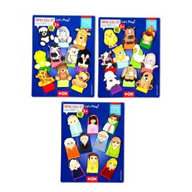 Tox Evcil Vahşi Hayvanlar ve Aile T771 T781 T751 3 Set 30 Parça Parmak Kukla