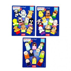 Tox Evcil Vahşi Hayvanlar ve Aile T771 T781 T751 3 Set 30 Parça Parmak Kukla