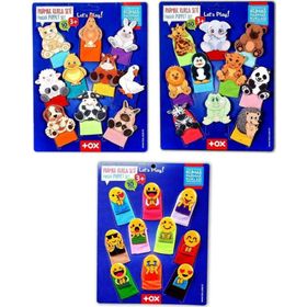 Tox Evcil Vahşi Hayvanlar ve Emojiler T772 T782 T106 3 Set 30 Parça Parmak Kukla