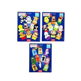 Tox Evcil Vahşi Hayvanlar ve Meslekler T771 T781 T761 3 Set 30 Parça Parmak Kukla