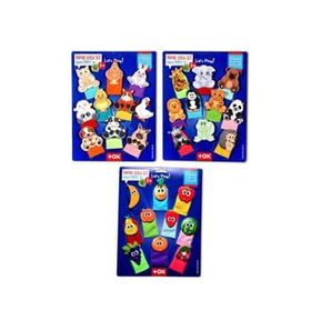 Tox Evcil Vahşi Hayvanlar ve Meyveler T772 T782 T105 3 Set 30 Parça Parmak Kukla