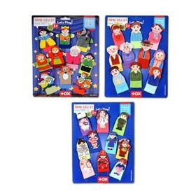 Tox Masal Kahramanları Aile Bireyleri ve Meslekler T225 T752 T762 3 Set 30 Parça Parmak Kukla