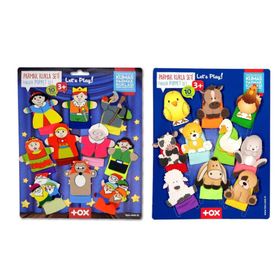 Tox Masal Kahramanları ve Evcil Hayvanlar T771 T225 2 Set 20 Parça Parmak Kukla
