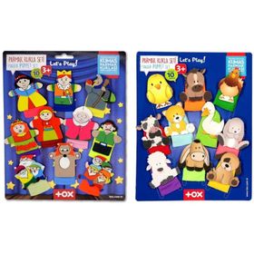 Tox Masal Kahramanları ve Evcil Hayvanlar T771 T225 2 Set 20 Parça Parmak Kukla