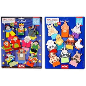 Tox Masal Kahramanları ve Evcil Hayvanlar T772 T225 2 Set 20 Parça Parmak Kukla