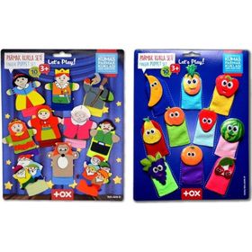 Tox Masal Kahramanları ve Meyveler T105 T225 2 Set 20 Parça Parmak Kukla