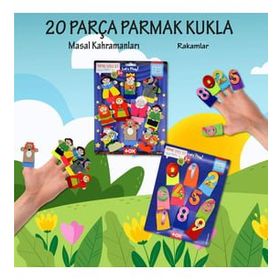 Tox Masal Kahramanları ve Rakamlar T064 T225 2 Set 20 Parça Parmak Kukla
