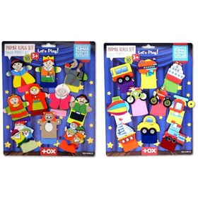 Tox Masal Kahramanları ve Taşıtlar T181 T225 2 Set 20 Parça Parmak Kukla