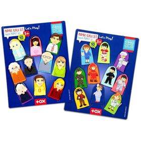 Tox Meslekler ve Aile Üyeleri 20 Parça T751 T761 2 Set 20 Parça Parmak Kukla