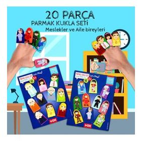Tox Meslekler ve Aile Üyeleri 20 Parça T751 T761 2 Set 20 Parça Parmak Kukla