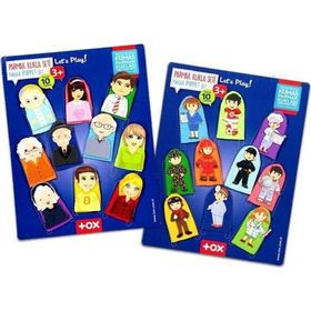 Tox Meslekler ve Aile Üyeleri 20 Parça T751 T761 2 Set 20 Parça Parmak Kukla