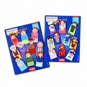 Tox Meslekler ve Aile Üyeleri 20 Parça T752 T762 2 Set 20 Parça Parmak Kukla