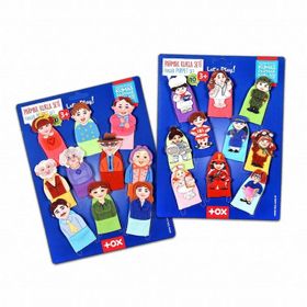 Tox Meslekler ve Aile Üyeleri 20 Parça T752 T762 2 Set 20 Parça Parmak Kukla