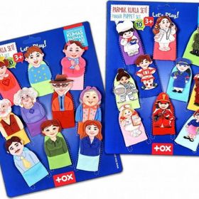 Tox Meslekler ve Aile Üyeleri 20 Parça T752 T762 2 Set 20 Parça Parmak Kukla
