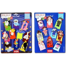 Tox Meslekler ve Uçan Hayvanlar T762 T222 2 Set 20 Parça Parmak Kukla