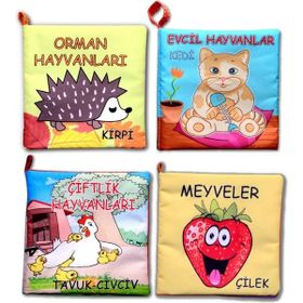 Tox Meyveler T055 T049 T058 T110 Çiftlik Orman ve Evcil Hayvanlar Kumaş Sessiz Kitap