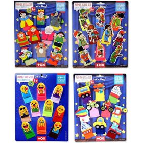 Tox T106 T181 T224 T225 Masal Kahramanları Emojiler Karagöz Hacivat ve Taşıtlar 4 Set 40 Parça Parmak Kukla
