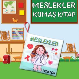 Tox T112 Meslekler Sessiz Kumaş Kitap Bez Kitap Yumuşak Ve Hışırtılı Eğitici Oyuncak