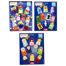 Tox T181 T751 T761 Taşıtlar Aile Bireyleri ve Meslekler 3 Set 30 Parça Parmak Kukla