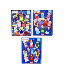 Tox T181 T752 T762 Taşıtlar Aile Bireyleri ve Meslekler 3 Set 30 Parça Parmak Kukla