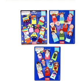 Tox T181 T752 T762 Taşıtlar Aile Bireyleri ve Meslekler 3 Set 30 Parça Parmak Kukla