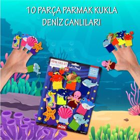 Tox T221 Deniz Canlıları 10 Parça Parmak Kukla Set