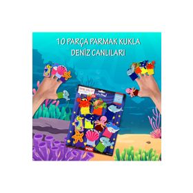 Tox T221 Deniz Canlıları 10 Parça Parmak Kukla Set