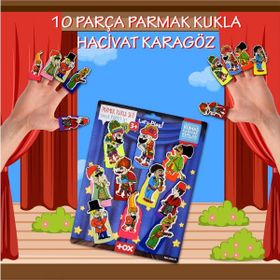 Tox T224 Karagöz Hacivat 10 Parça Parmak Kukla Set