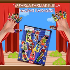 Tox T224 Karagöz Hacivat 10 Parça Parmak Kukla Set