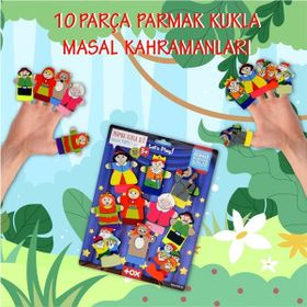 Tox T225 Masal Kahramanları 10 Parça Parmak Kukla Set