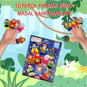 Tox T225 Masal Kahramanları 10 Parça Parmak Kukla Set