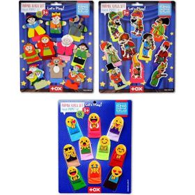 Tox T225 T106 T224 Masal Kahramanları Karagöz Hacivat ve Emojiler 3 Set 30 Parça Parmak Kukla