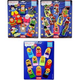 Tox T225 T106 T224 Masal Kahramanları Karagöz Hacivat ve Emojiler 3 Set 30 Parça Parmak Kukla