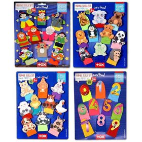 Tox T225 T772 T782 T64 Masal Kahramanları Rakamlar Evcil ve Vahşi Hayvanlar 4 Set 40 Parça Parmak Kukla