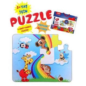 Tox T42 Gökkuşağı 3+ Keçe Yapboz 3 Yaş Puzzle