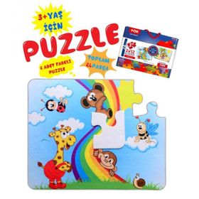 Tox T42 Gökkuşağı 3+ Keçe Yapboz 3 Yaş Puzzle