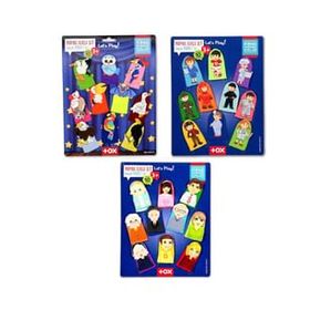 Tox T751 T761 T222 Meslekler Aile Bireyleri ve Uçan Hayvanlar 3 Set 30 Parça Parmak Kukla
