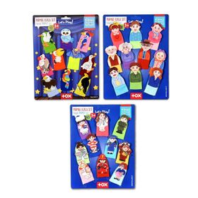 Tox T752 T762 T222 Meslekler Aile Bireyleri ve Uçan Hayvanlar 3 Set 30 Parça Parmak Kukla
