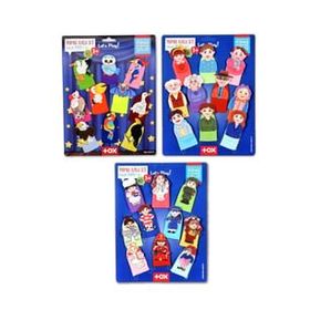 Tox T752 T762 T222 Meslekler Aile Bireyleri ve Uçan Hayvanlar 3 Set 30 Parça Parmak Kukla