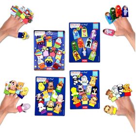 Tox T771 T781 T761 T181 Tox Meslekler Taşıtlar Evcil ve Vahşi Hayvanlar 4 Set 40 Parça Parmak Kukla