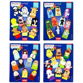 Tox T771 T781 T761 T751 Meslekler Aile Bireyleri Evcil ve Vahşi Hayvanlar 4 Set 40 Parça Parmak Kukla