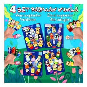 Tox T771 T781 T761 T751 Meslekler Aile Bireyleri Evcil ve Vahşi Hayvanlar 4 Set 40 Parça Parmak Kukla
