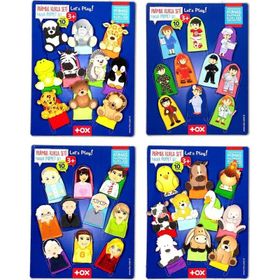 Tox T771 T781 T761 T751 Meslekler Aile Bireyleri Evcil ve Vahşi Hayvanlar 4 Set 40 Parça Parmak Kukla