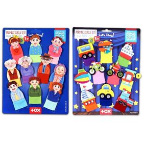 Tox Taşıtlar ve Aile Bireyleri T752 T181 2 Set 20 Parça Parmak Kukla