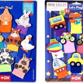 Tox Taşıtlar ve Evcil Hayvanlar T772 T181 2 Set 20 Parça Parmak Kukla