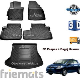Toyota Auris 2007-2012 Siyah 3D Havuzlu Paspas