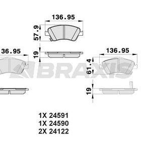 Toyota Auris 2007/2010 275x22x62x47 Ön Fren Diski