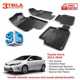 Toyota Auris 2012-2018 3D Havuzlu Üniversal Paspas